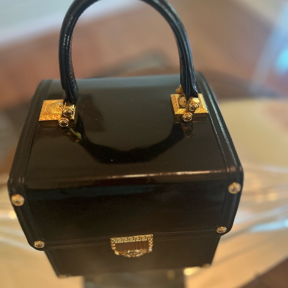 Versace black makeup case/vanity bag - Picture 2 of 8